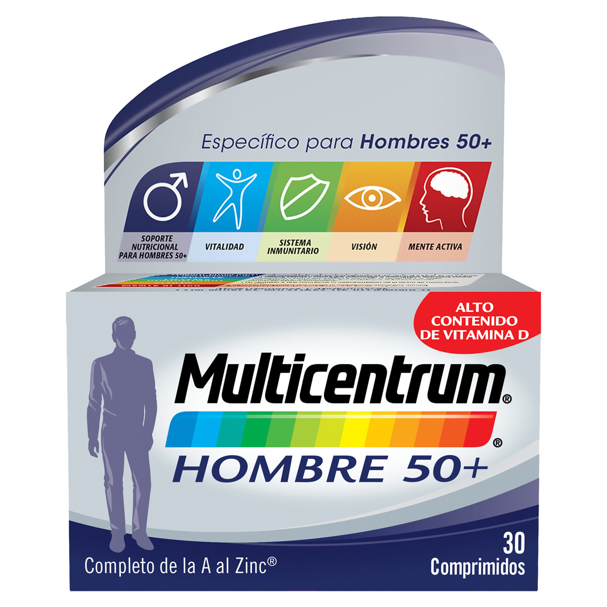 Imagen de Multicentrum hombre 50+ 30 comprimidos